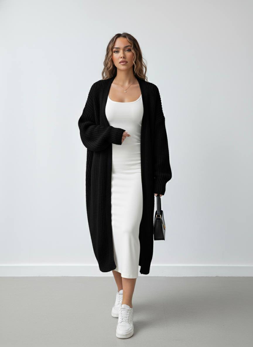 Black Oversize Cardigan