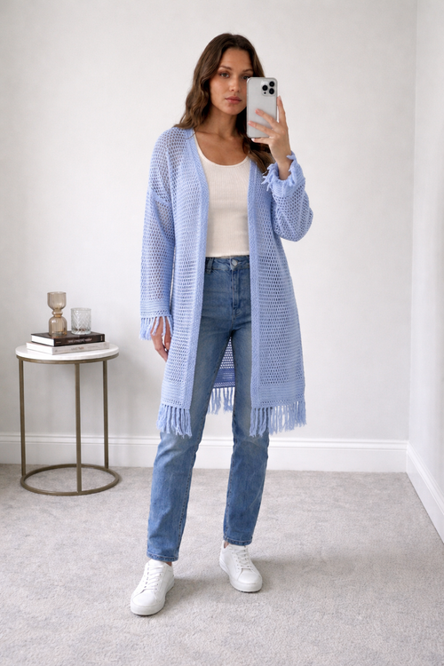 BabyBlue Summer Crochet Jacket