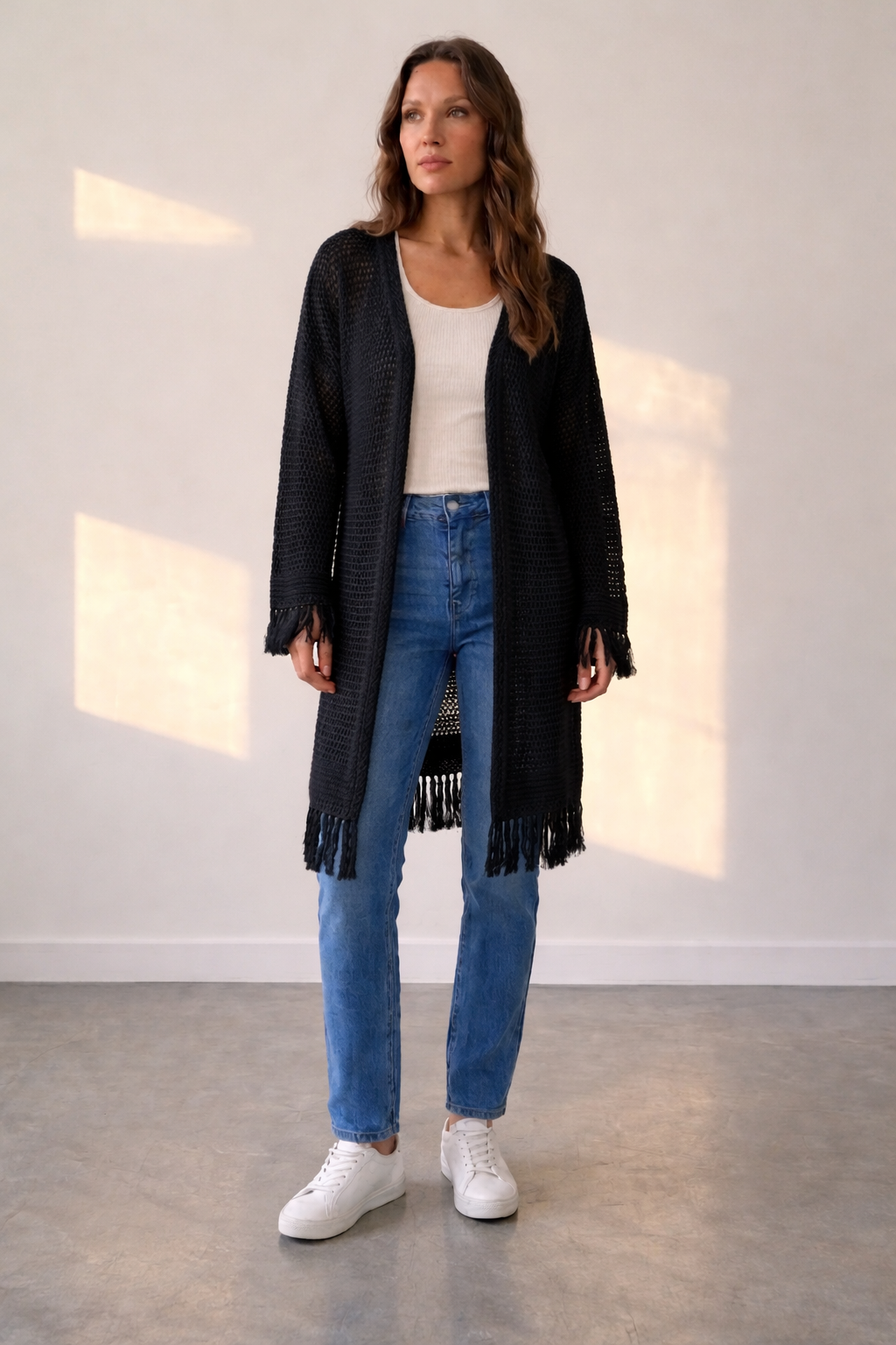 Black Summer Crochet Jacket