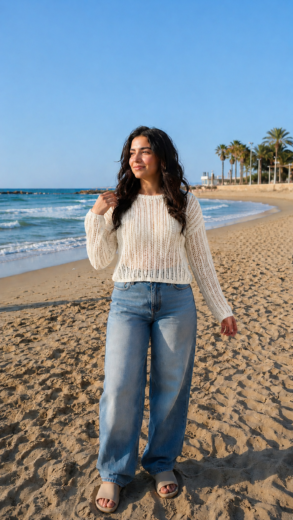 OffWhite Summer Crochet Sweater