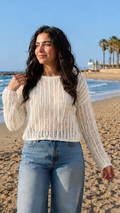 OffWhite Summer Crochet Sweater