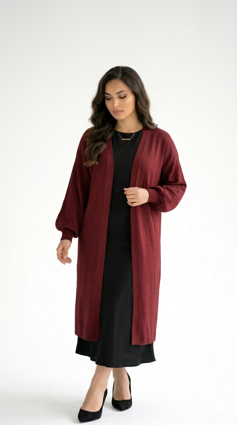 Burgundy spring Cardigan