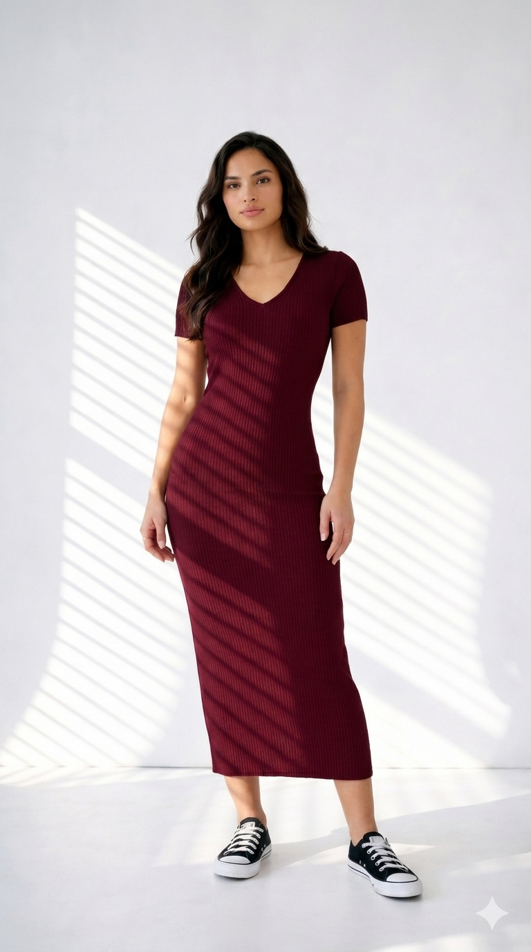 Burgundy Summer Dress