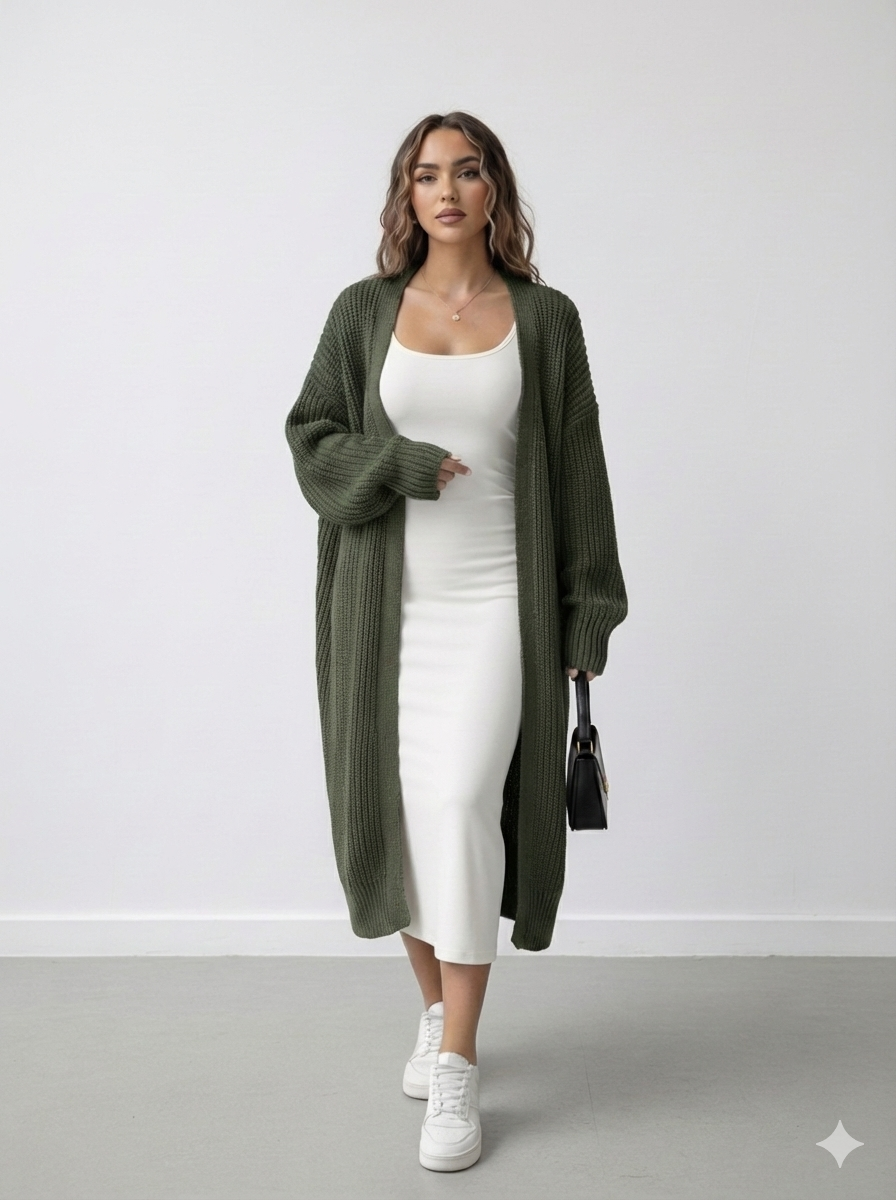 Dark green Oversize Cardigan