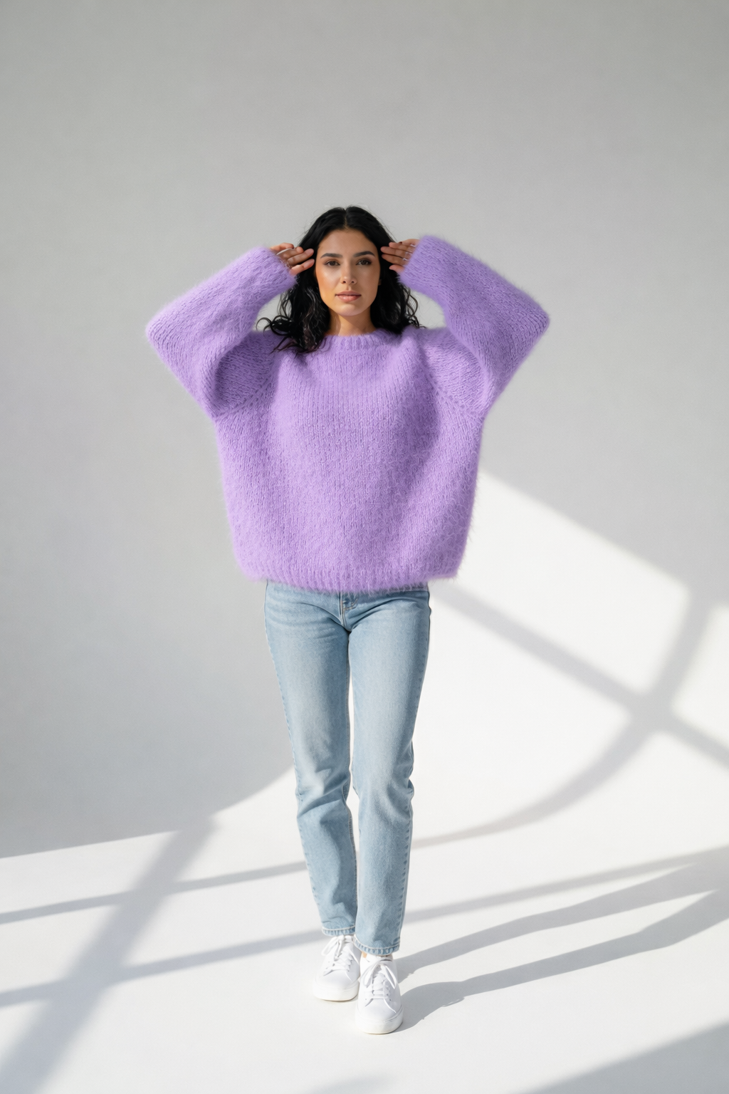 Lavender Mohair Oversize Sweater