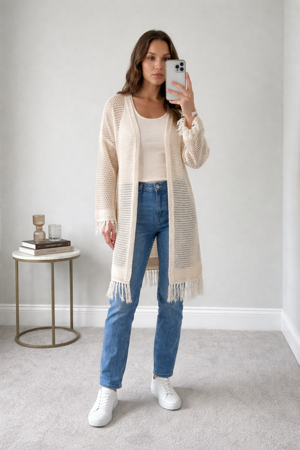 OffWhite Summer Crochet Jacket
