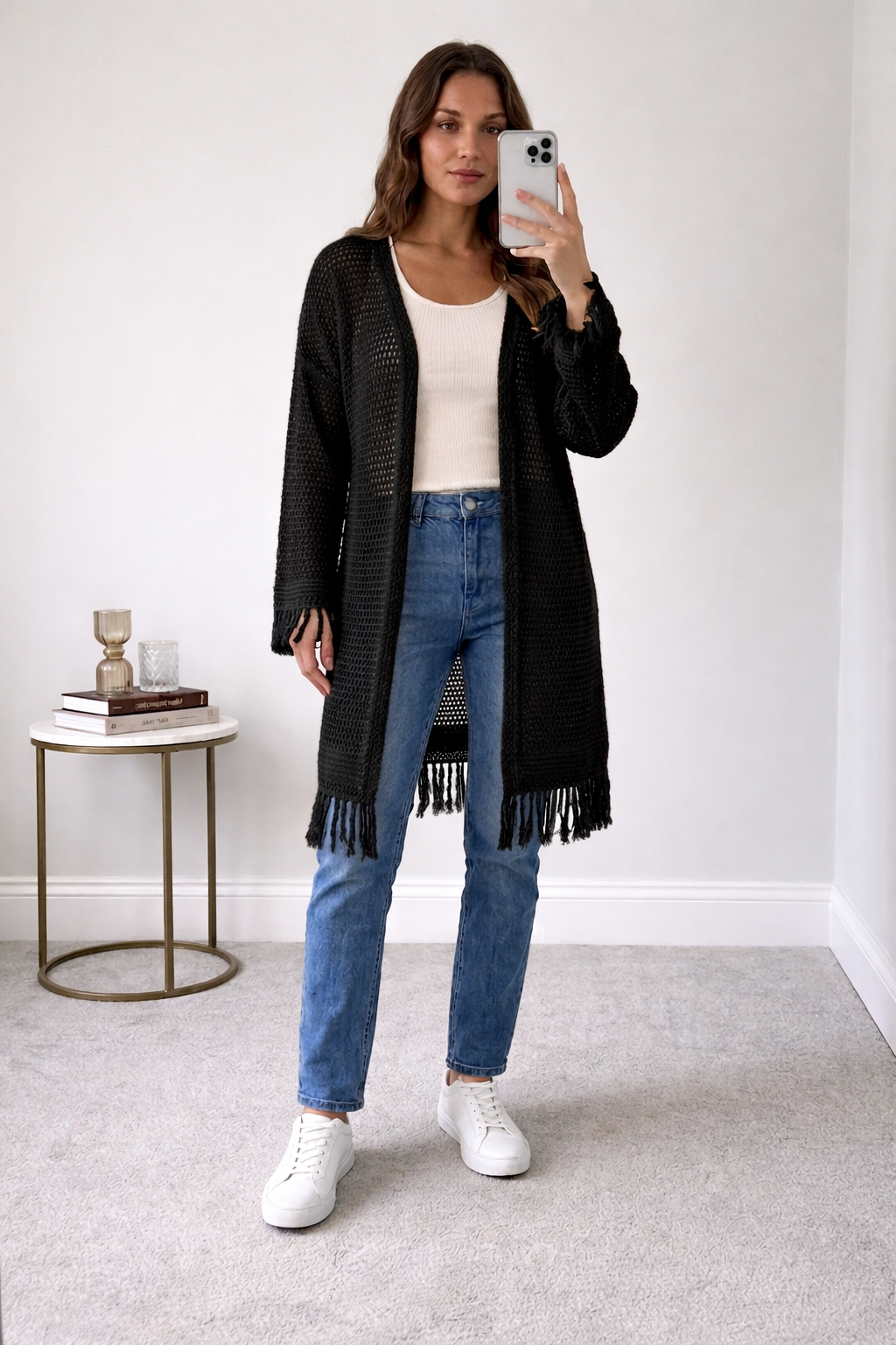 Black Summer Crochet Jacket