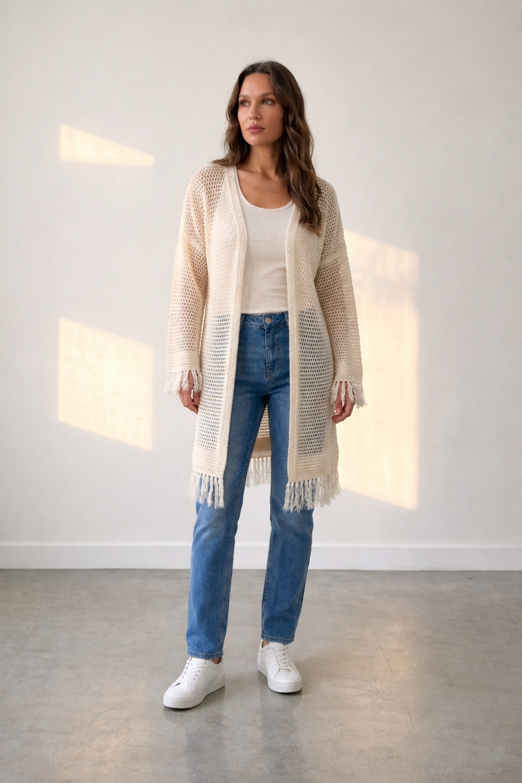 OffWhite Summer Crochet Jacket